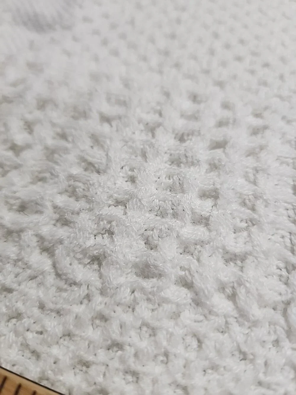 VTG Bless This‎ Child Angel Bear Baby Blanket White Woven Silky Edge Satin Trim